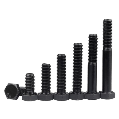 8.8 12.9 등급 M6-M36 M10 검은색 헥스 볼트 견과류 세척기 DIN933 ZINC 평면 마무리