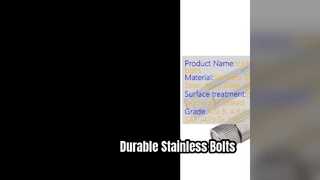 스테인레스 스틸 볼트로 프로젝트를 보호하세요